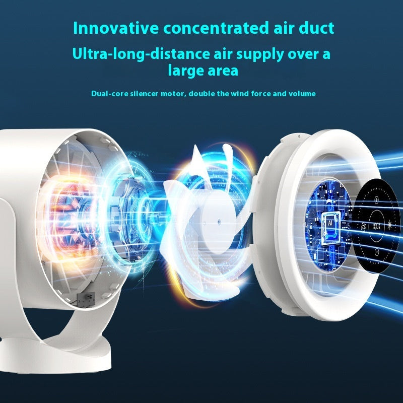 Desktop Adjustable Fan Light Rechargeable